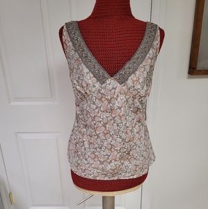So be it 100% Silk sleeveless top Size L